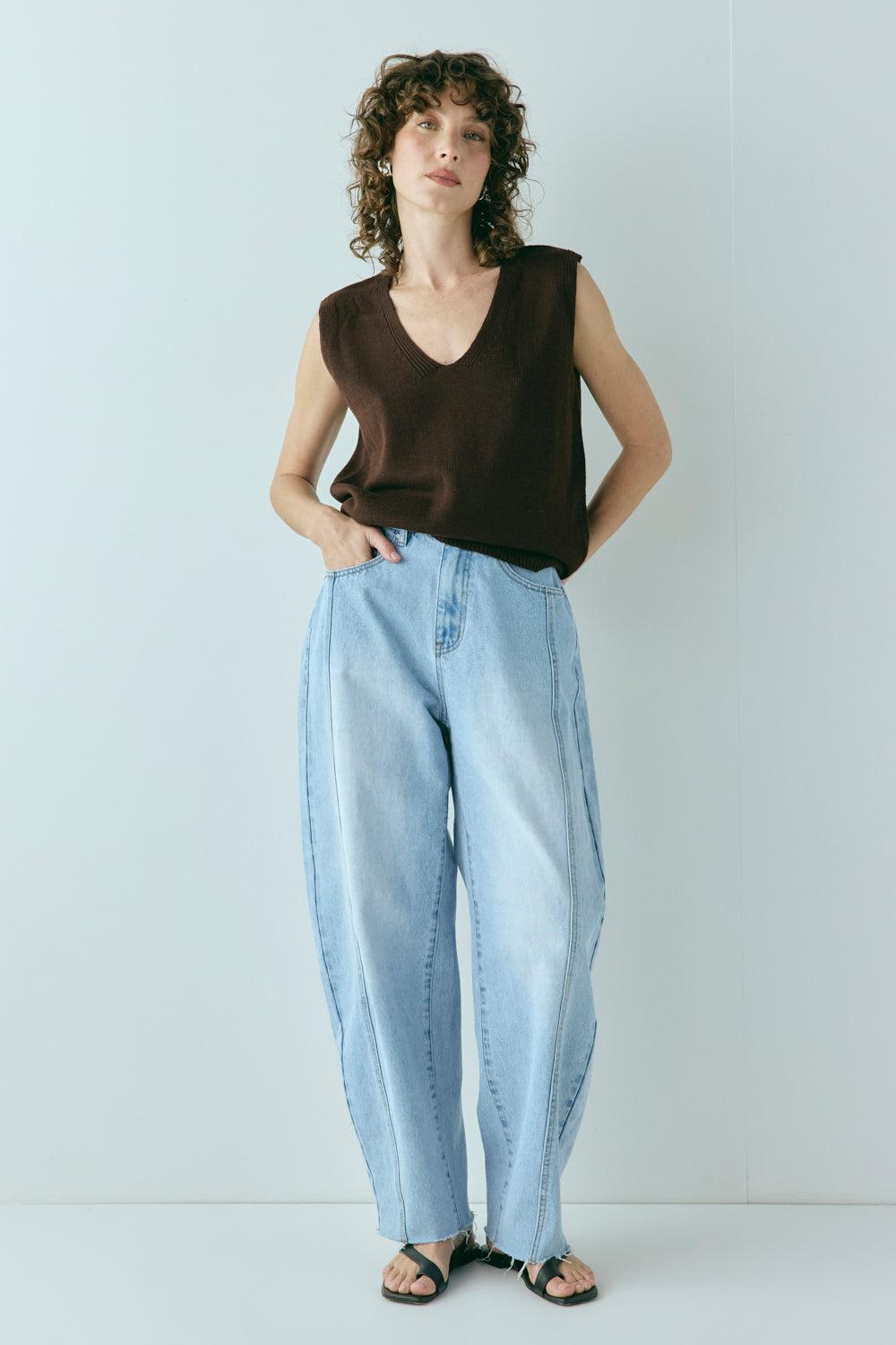 Hadley Knit Vest Chocolate Product Image