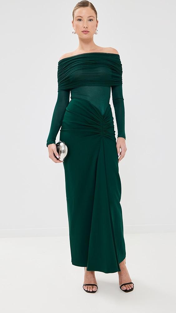 Christopher Esber Sonora Veiled Ruched Dress | Shopbop Product Image