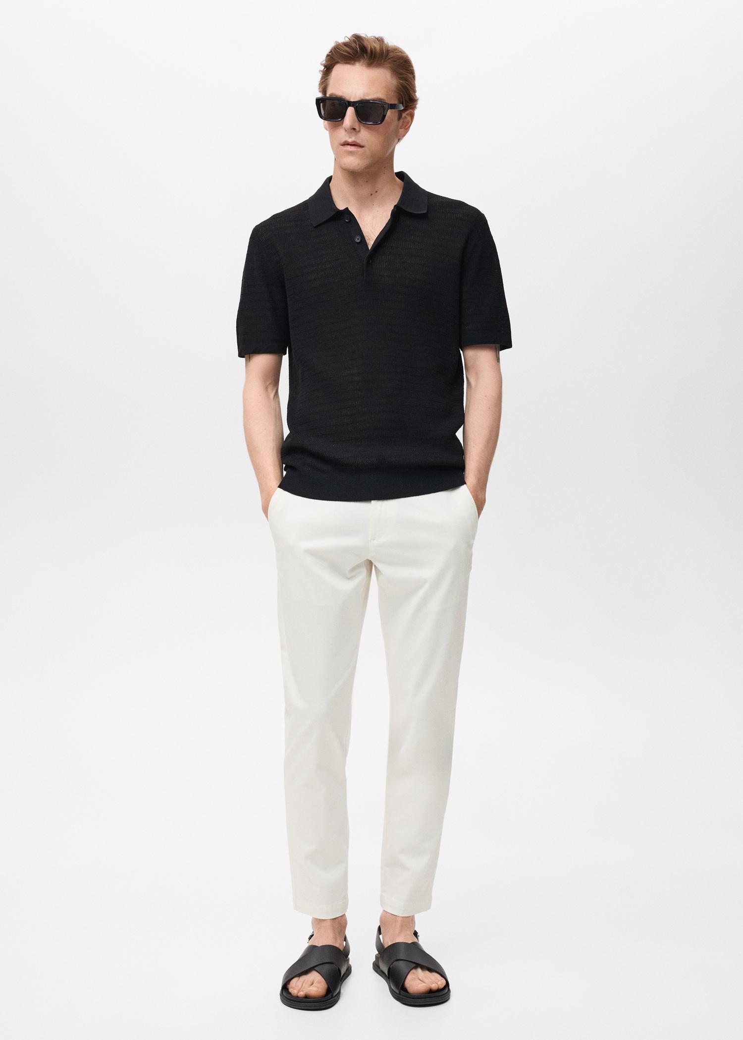 Prato cropped tapered chino pants - Men | MANGO USA Product Image