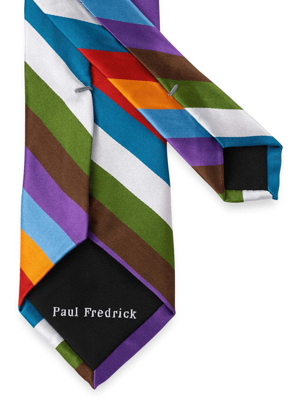 Stripe Woven Silk Tie - Multi Product Image