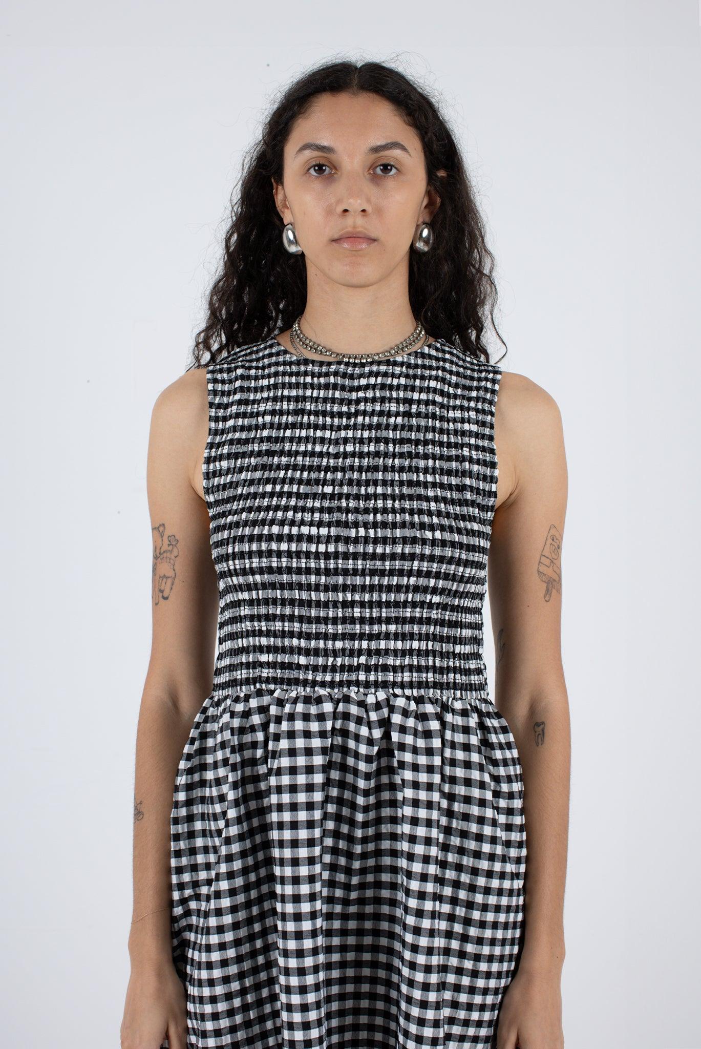 Garden Dress - Black Check Product Image