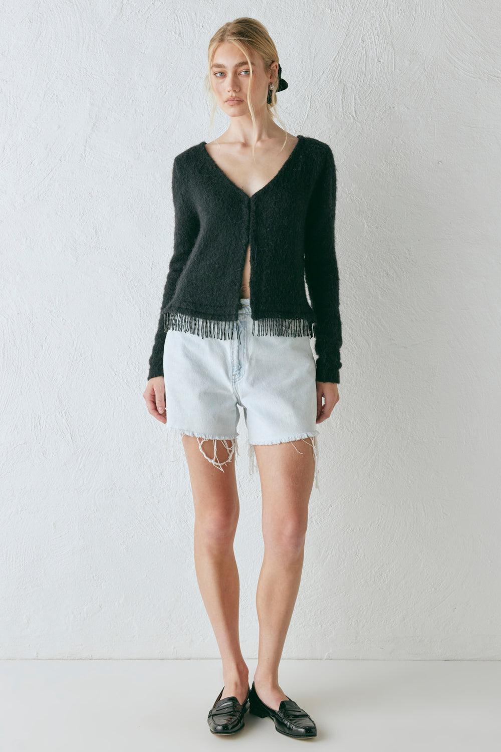 Edie Knit Cardigan Black Product Image