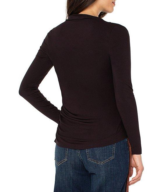 Liverpool Los Angeles Jersey Knit Mock Neck Long Sleeve Top Product Image