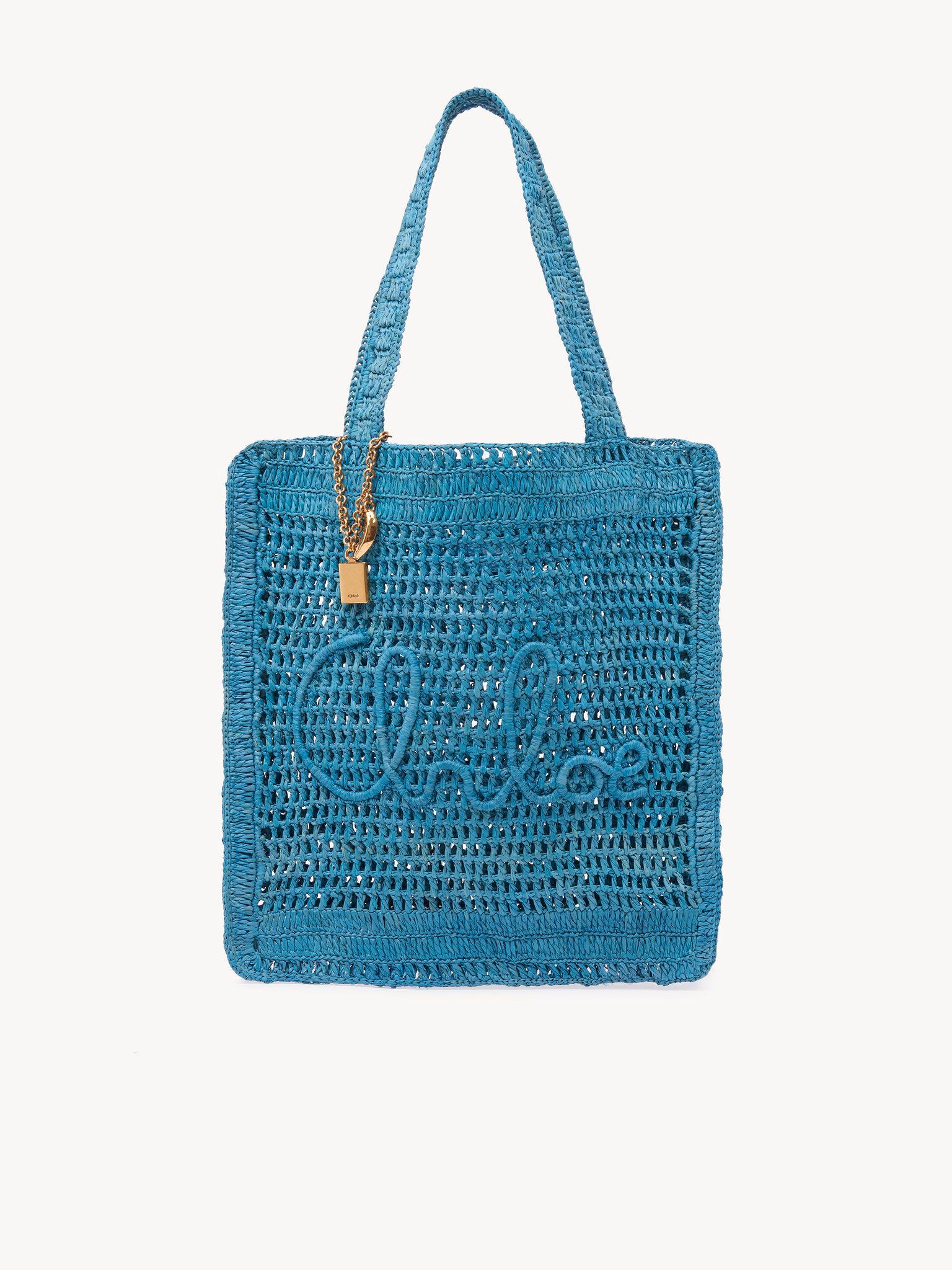 Summer Banana tote bag in raffia Product Image