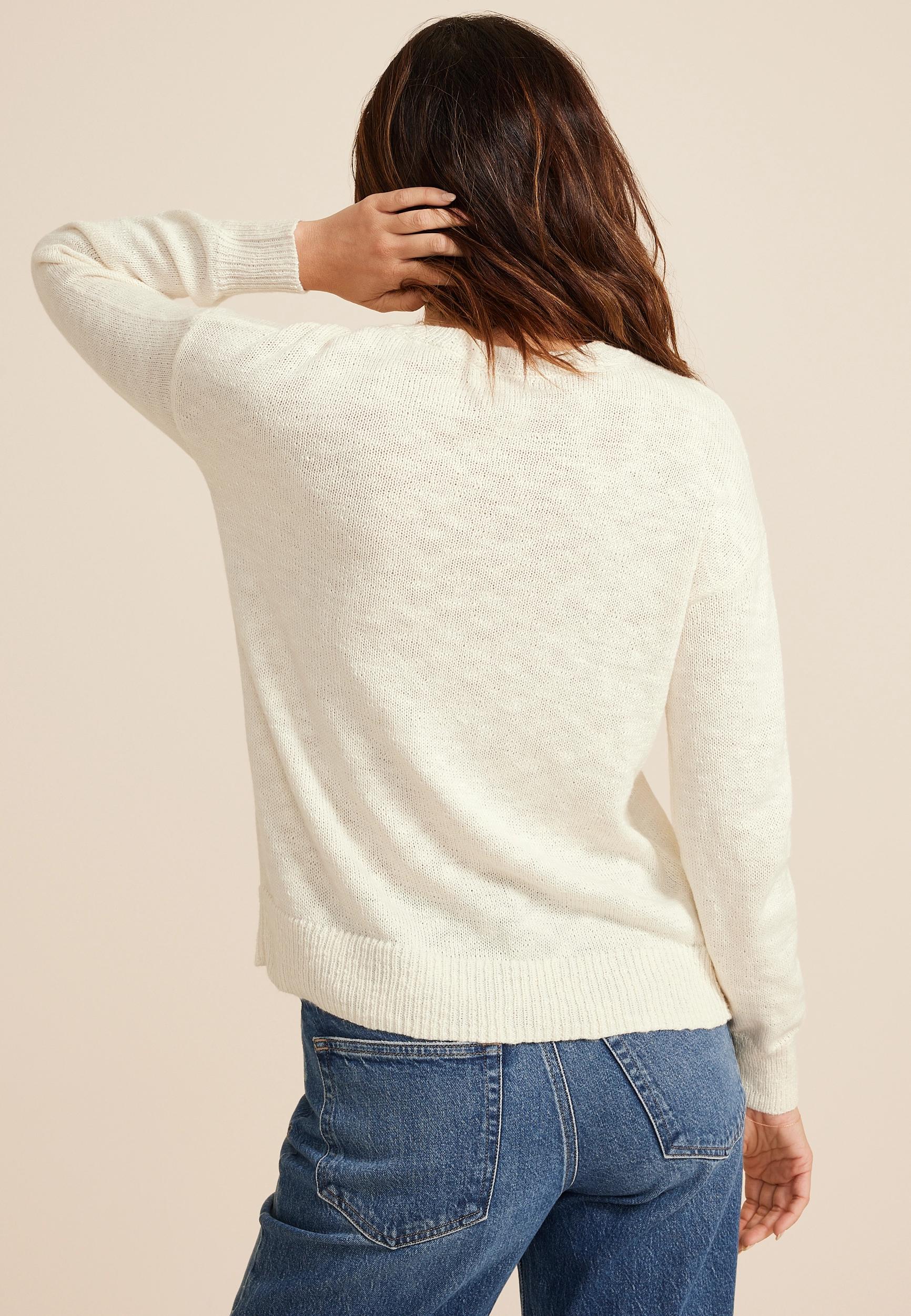 Mom Embroidered Sweater Product Image