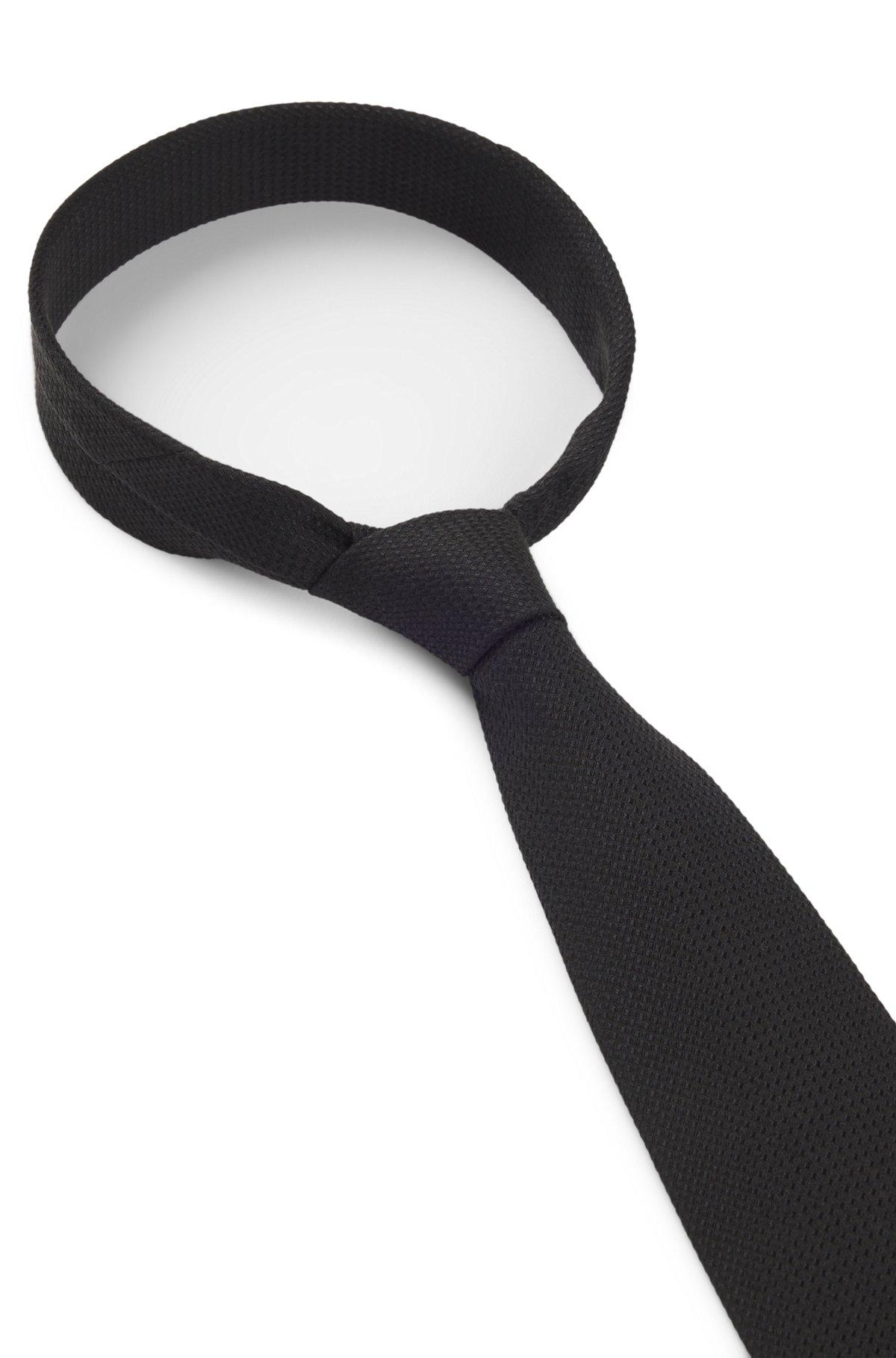 Structured tie in cotton and silk Product Image