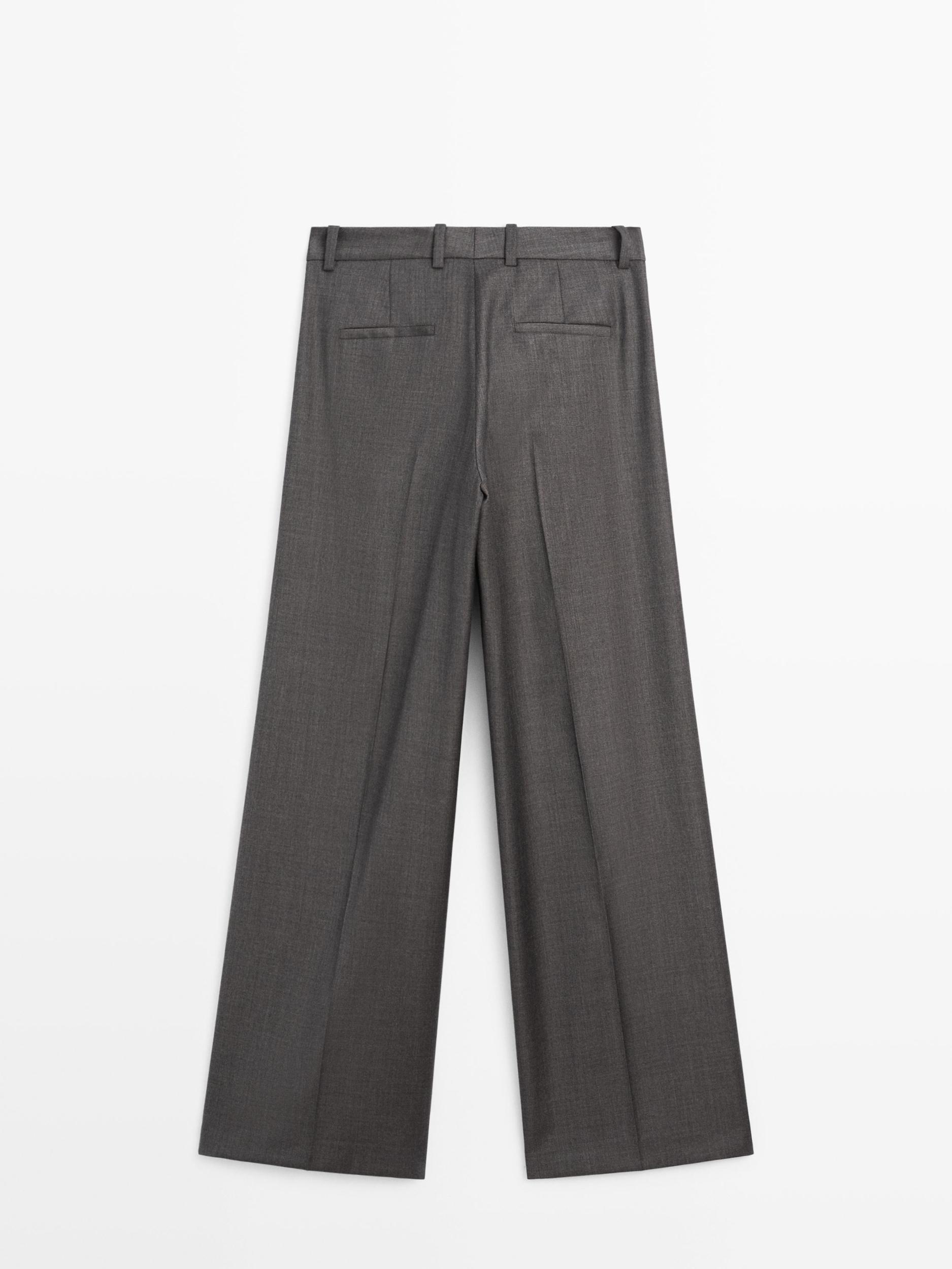 100% wool wide-leg suit trousers Product Image