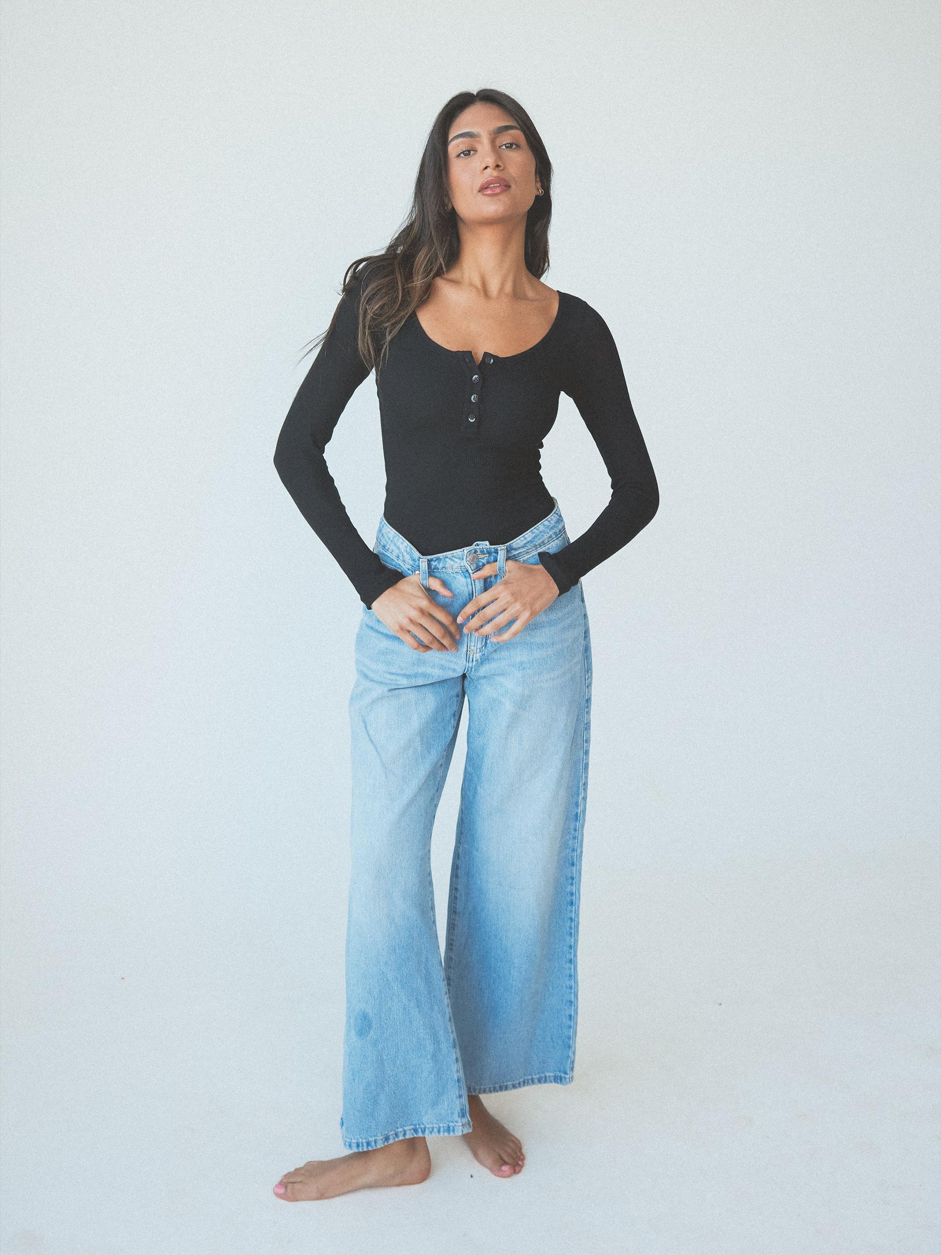 Long Sleeve Henley Bramisuit Product Image