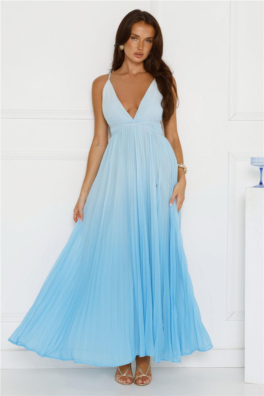 Love Letter To You Maxi Dress Blue Product Image