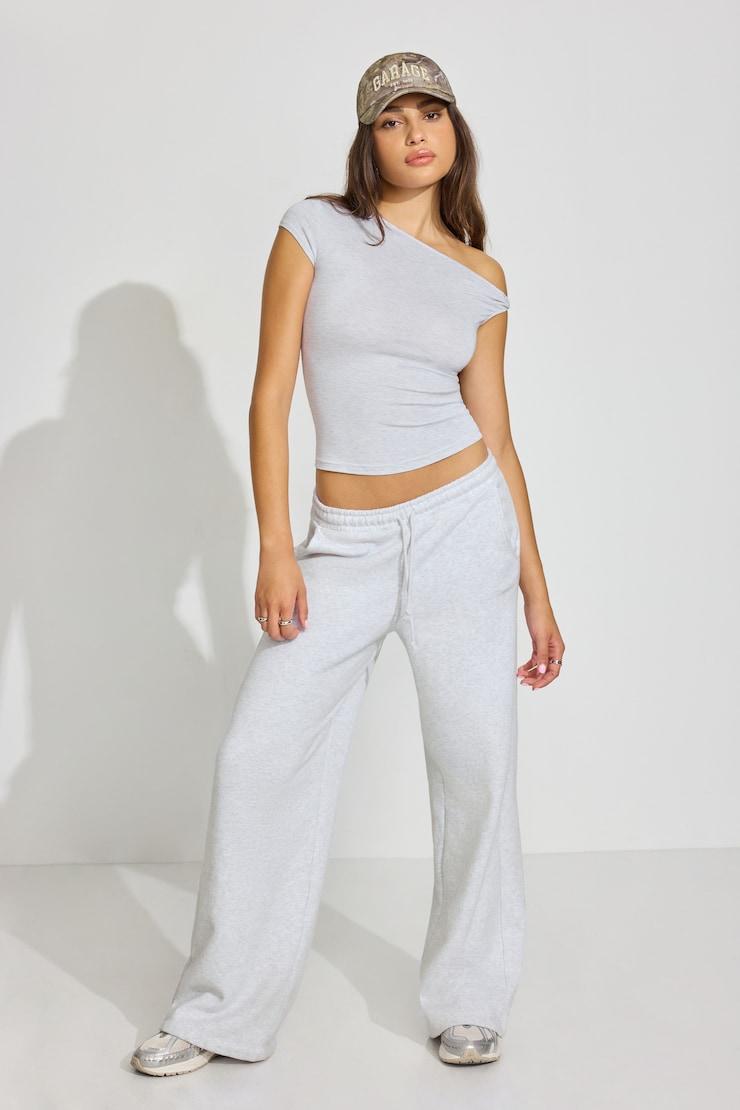 Asymmetric Twisted Short Sleeve Top Product Image