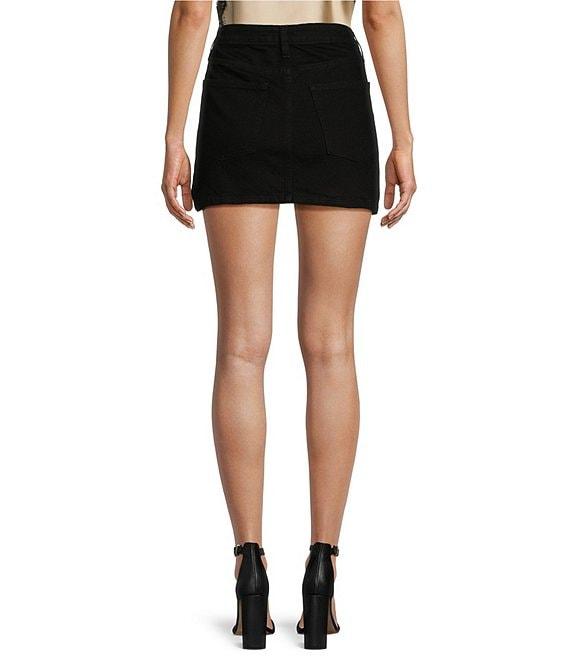 Gianni Bini Remi Coated High Rise Mini Denim Skirt Product Image