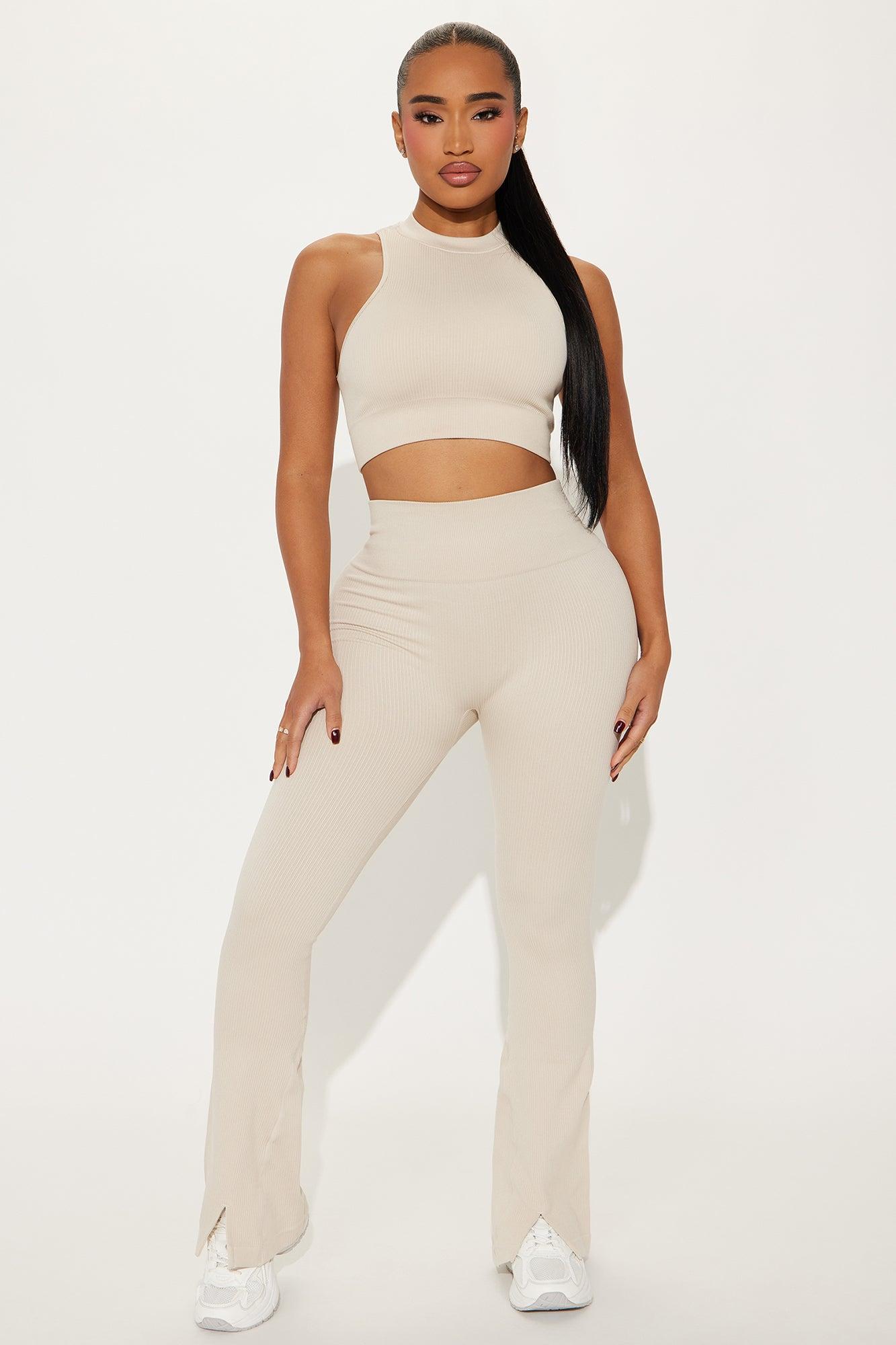 Reach Up Effortless Seamless Active Tank - Light Taupe Product Image