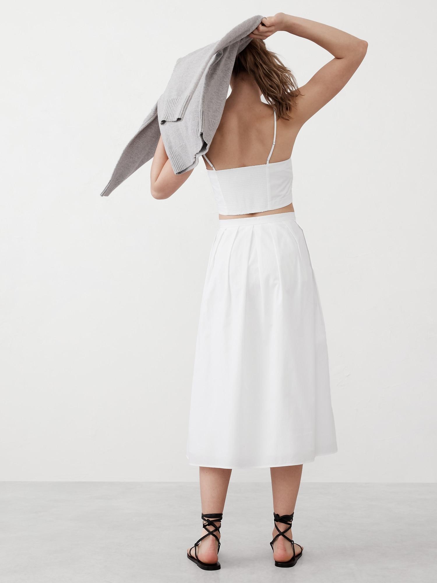 Poplin Midi Skirt Product Image