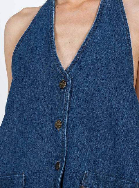 Hills Halter Denim Product Image