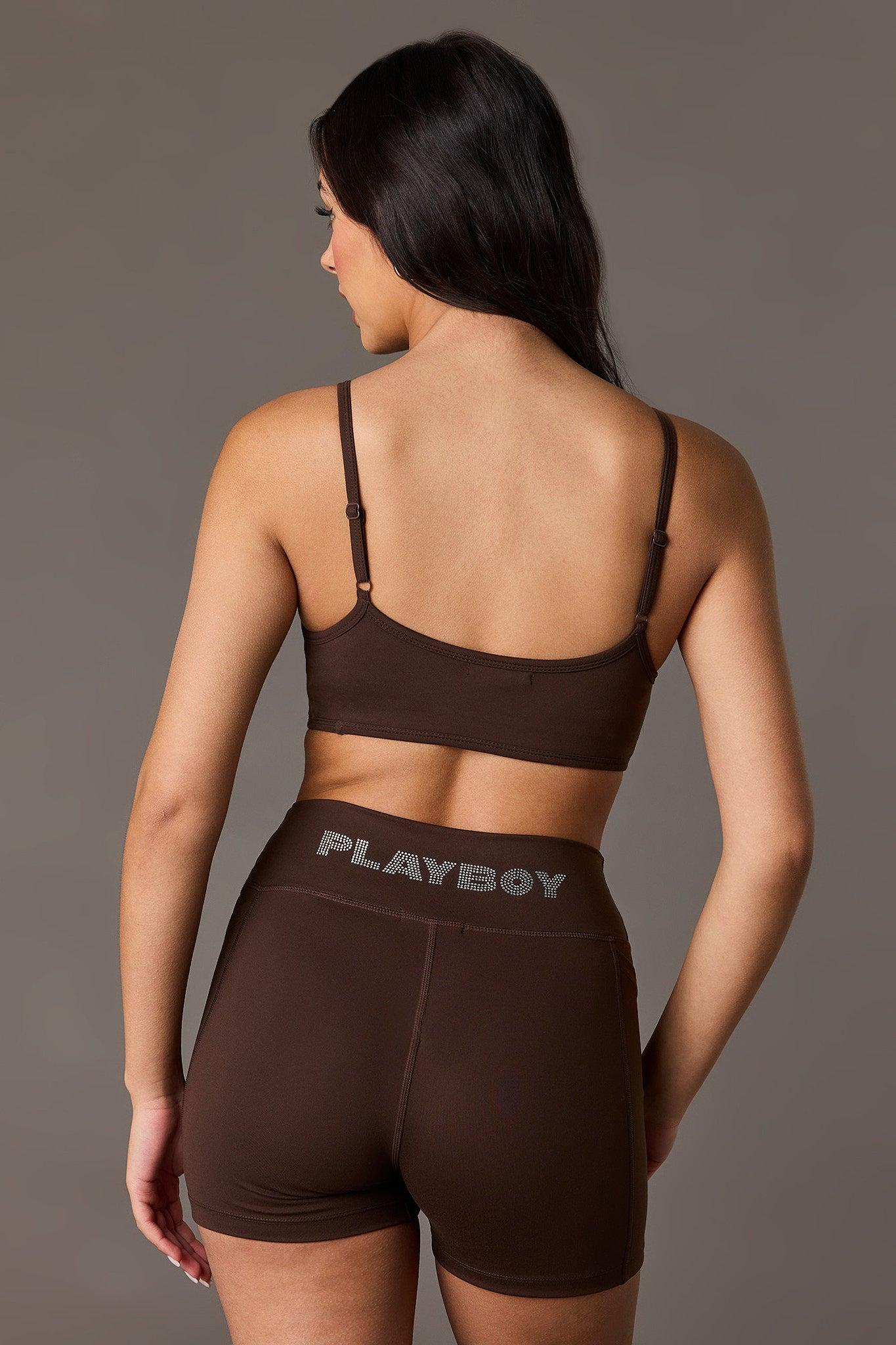 Playboy Active High Density Rhinestone Short 4" Female Product Image