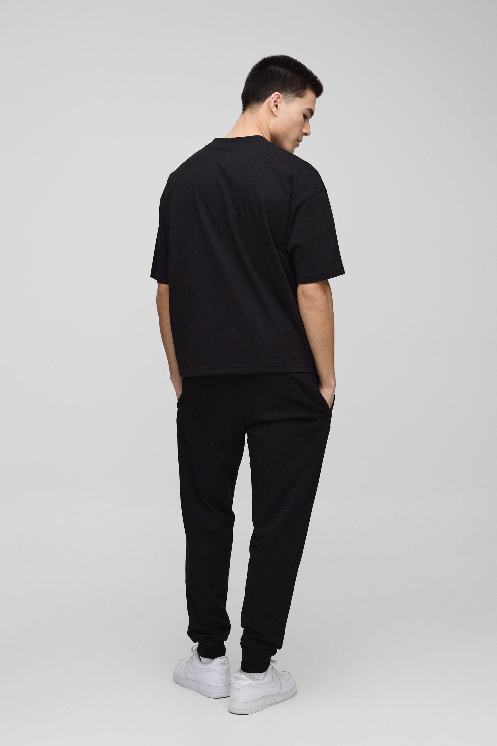 260GSM Loopback Basic MAN. Regular Fit Sweatpants | boohooMAN USA Product Image