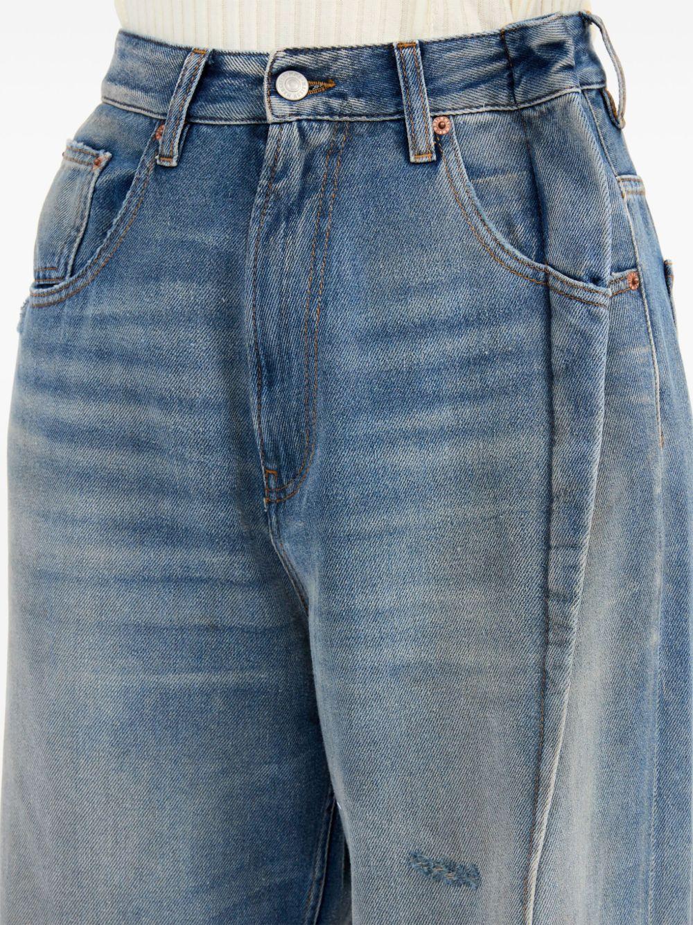 pleated bootcut jeans  Product Image