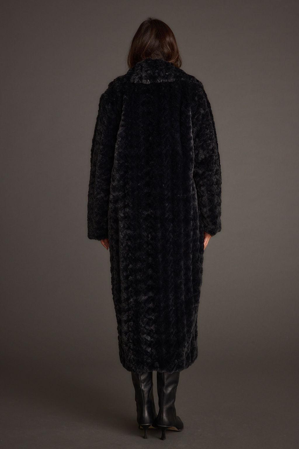 Sasha Black Floor Length Coat Product Image
