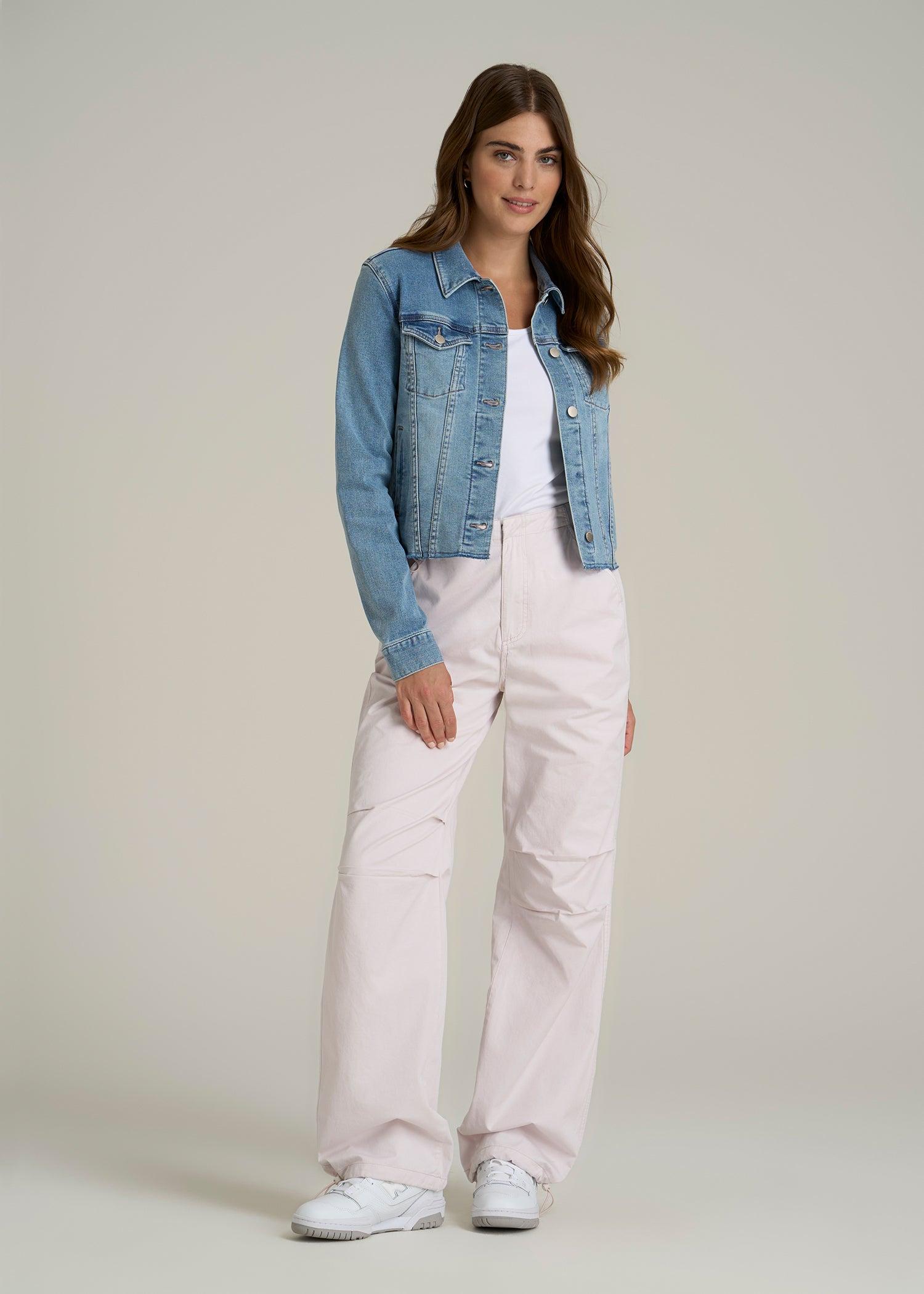 Garment Dyed Parachute Chino Pants for Tall Women in Grey Lilac Female Product Image