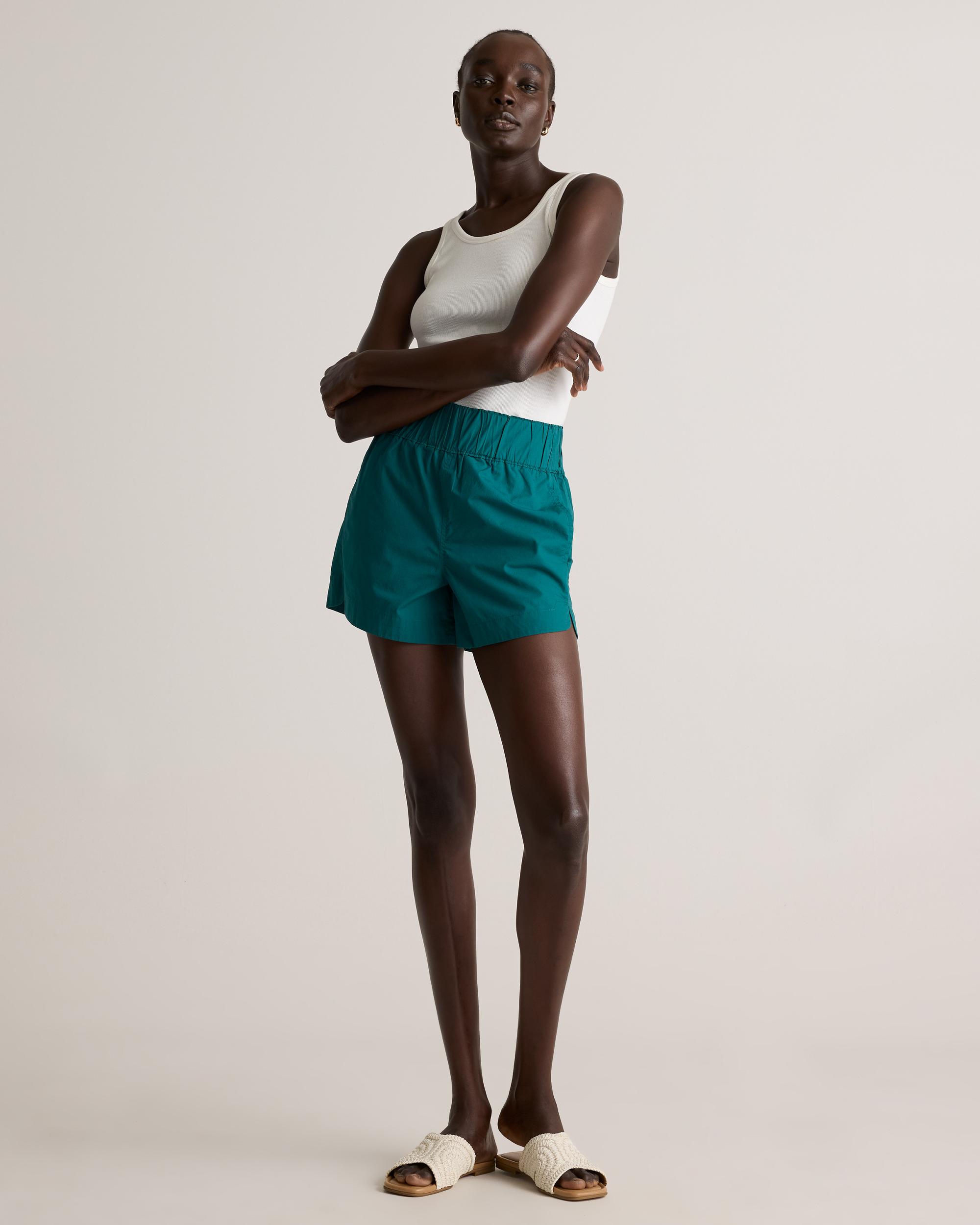 Quince | Women's Poplin Pull-On Shorts Organic Cotton Product Image
