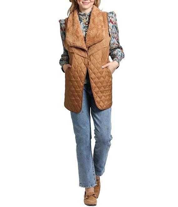 APNY Sherpa Quilted Sleeveless Vest Product Image