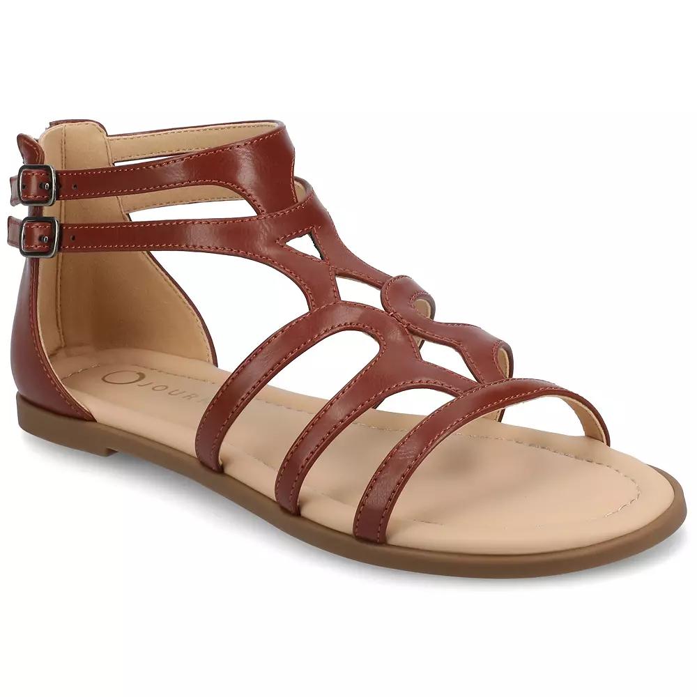 Journee Genneva Women's Comfort Adjustable Strap Flat Sandals,  Product Image