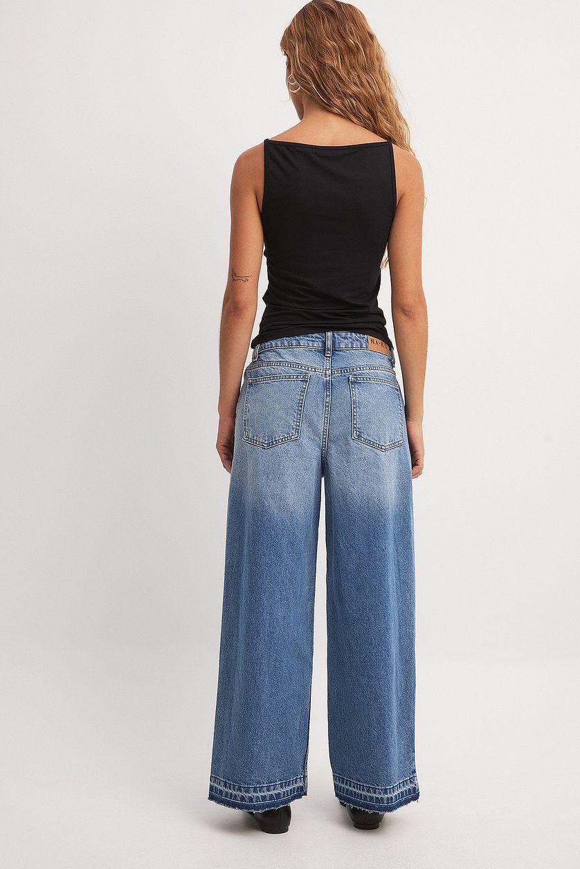 Wide Leg Cropped Jeans Product Image