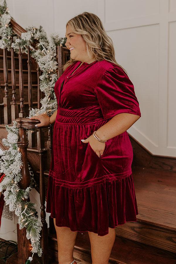 Merlot Dreams Velvet Dress Curves Product Image