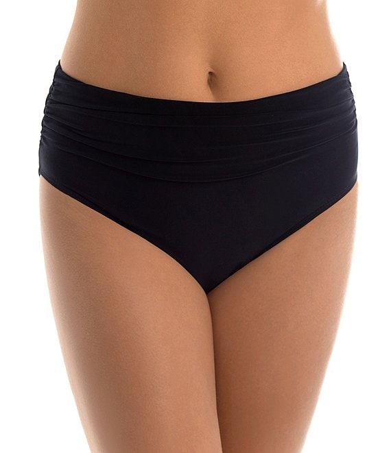 Magicsuit Solid Jersey Brief Shirred Swim Bottom Product Image