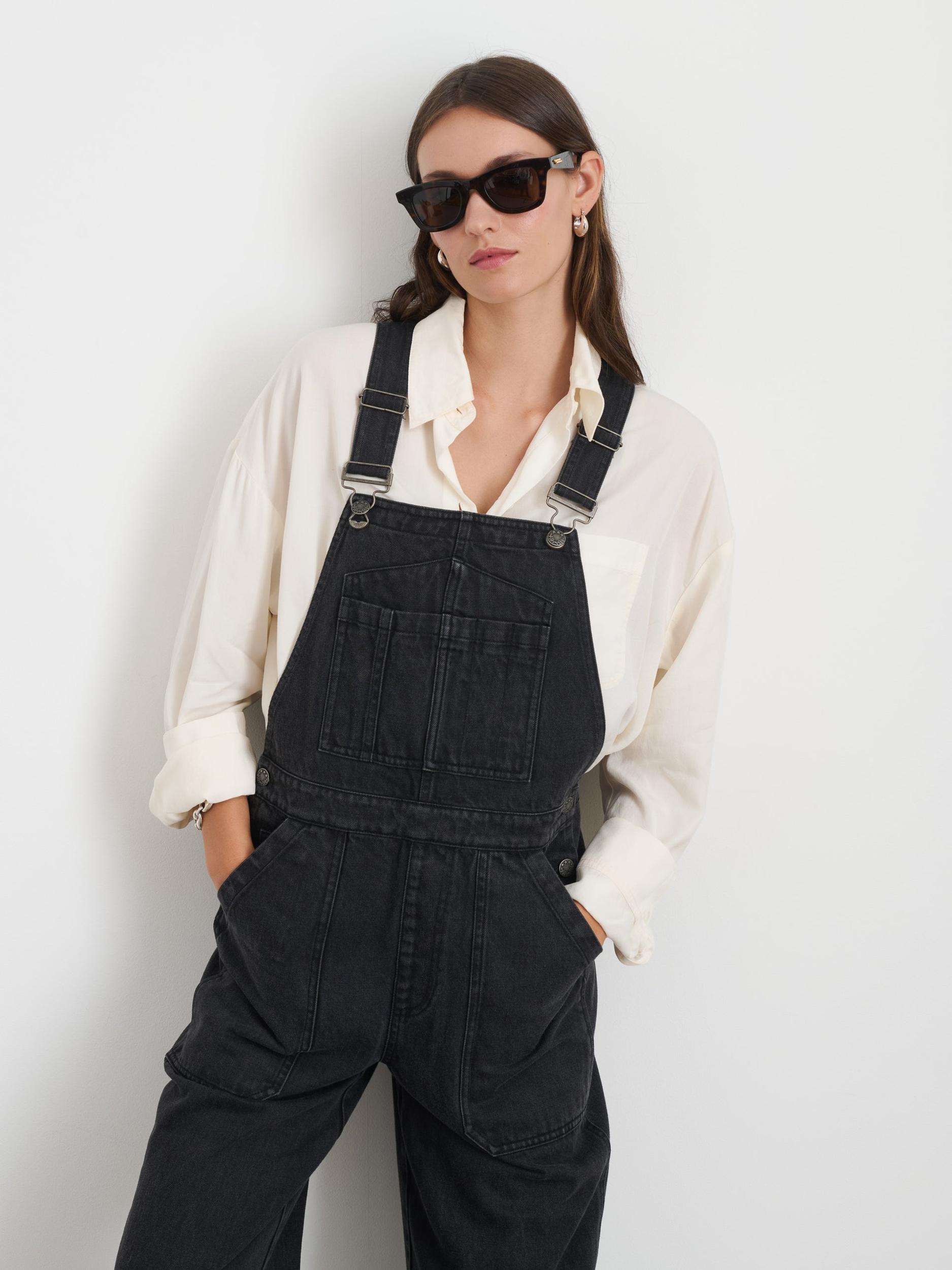 Lili Overall In Black Denim Product Image
