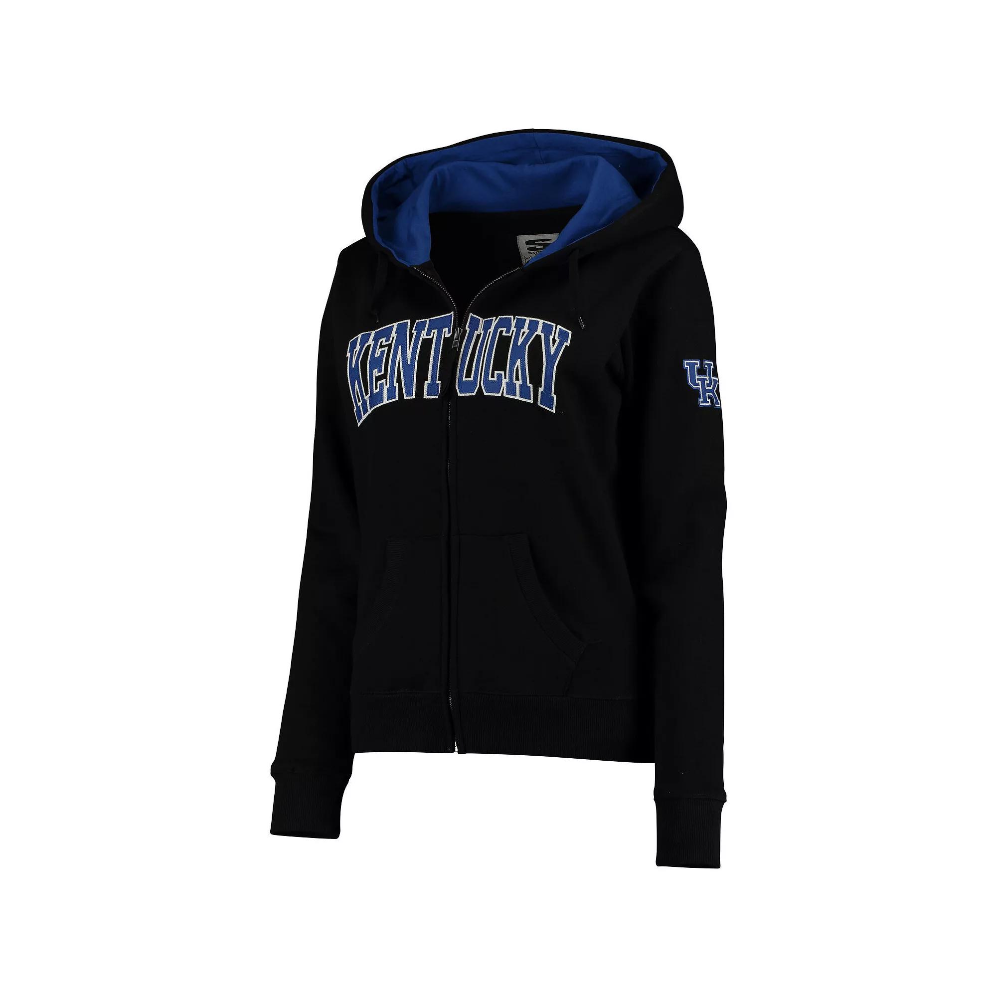 Women's Colosseum Black Kentucky Wildcats Arched Name Full-Zip Hoodie, Size: Small Product Image