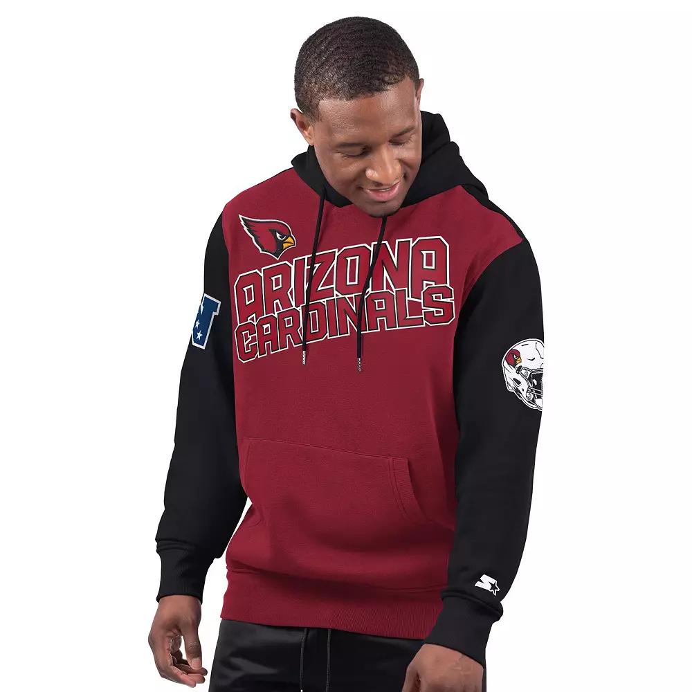 Men's Starter Cardinal Arizona Cardinals Extreme Pullover Hoodie,  Product Image