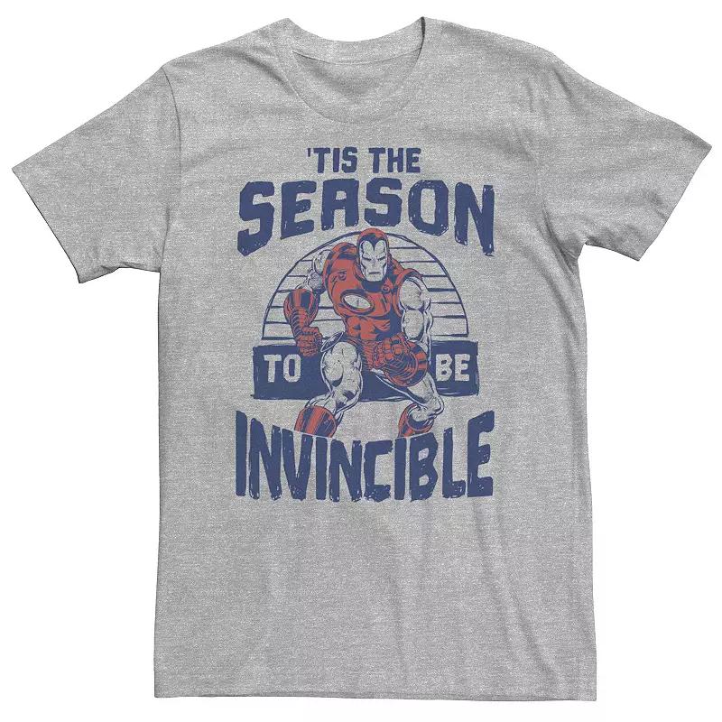 Big & Tall Marvel Iron Man "'Tis The Season To Be Invincible" Christmas Holiday Tee, Boy's,  Product Image