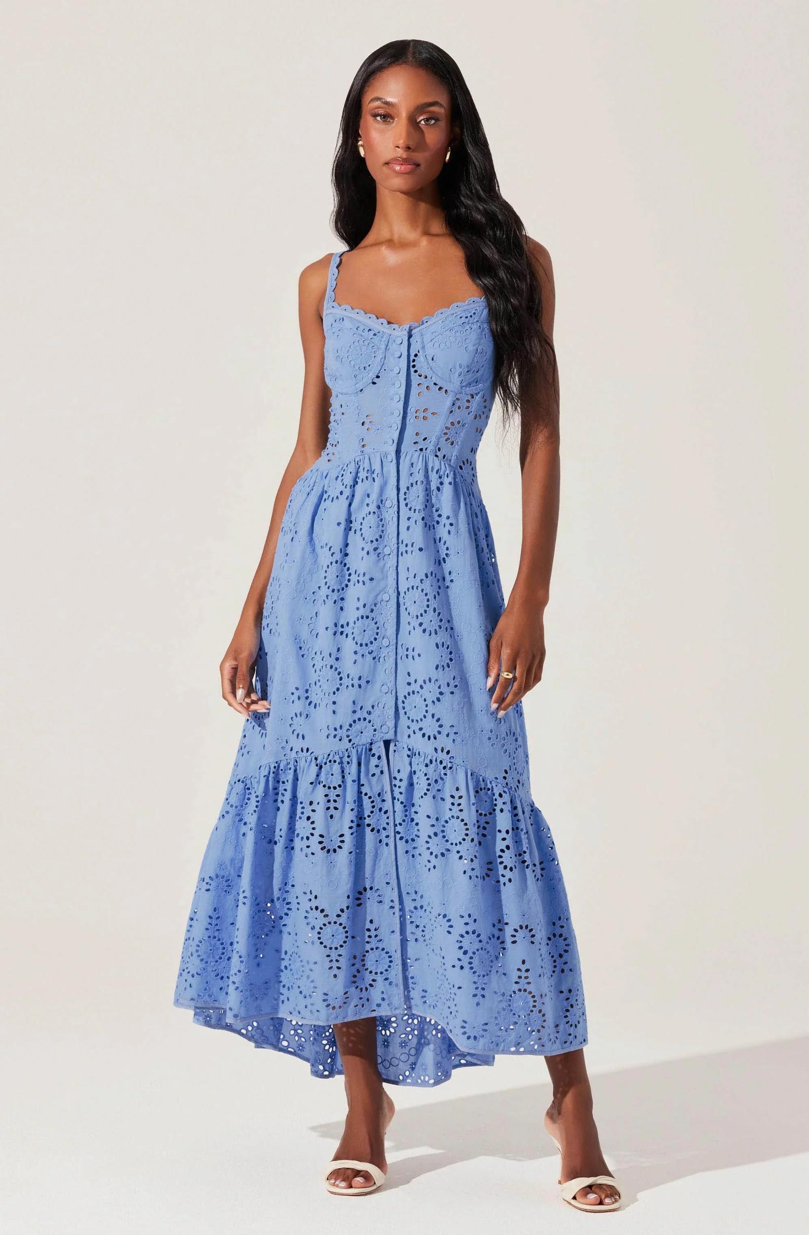 ASTR The Label | Yamila Dress | Blue Product Image