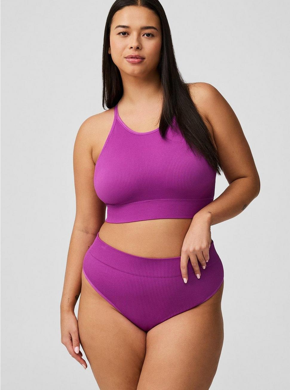 Seamless Rib High-Neck Bralette Product Image