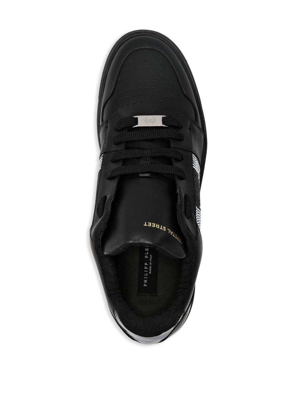 Crystal Lo-Top Leather Sneakers Product Image