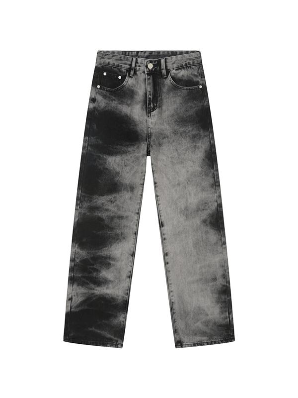 Men's Tie Dye Straight Leg Jeans Product Image