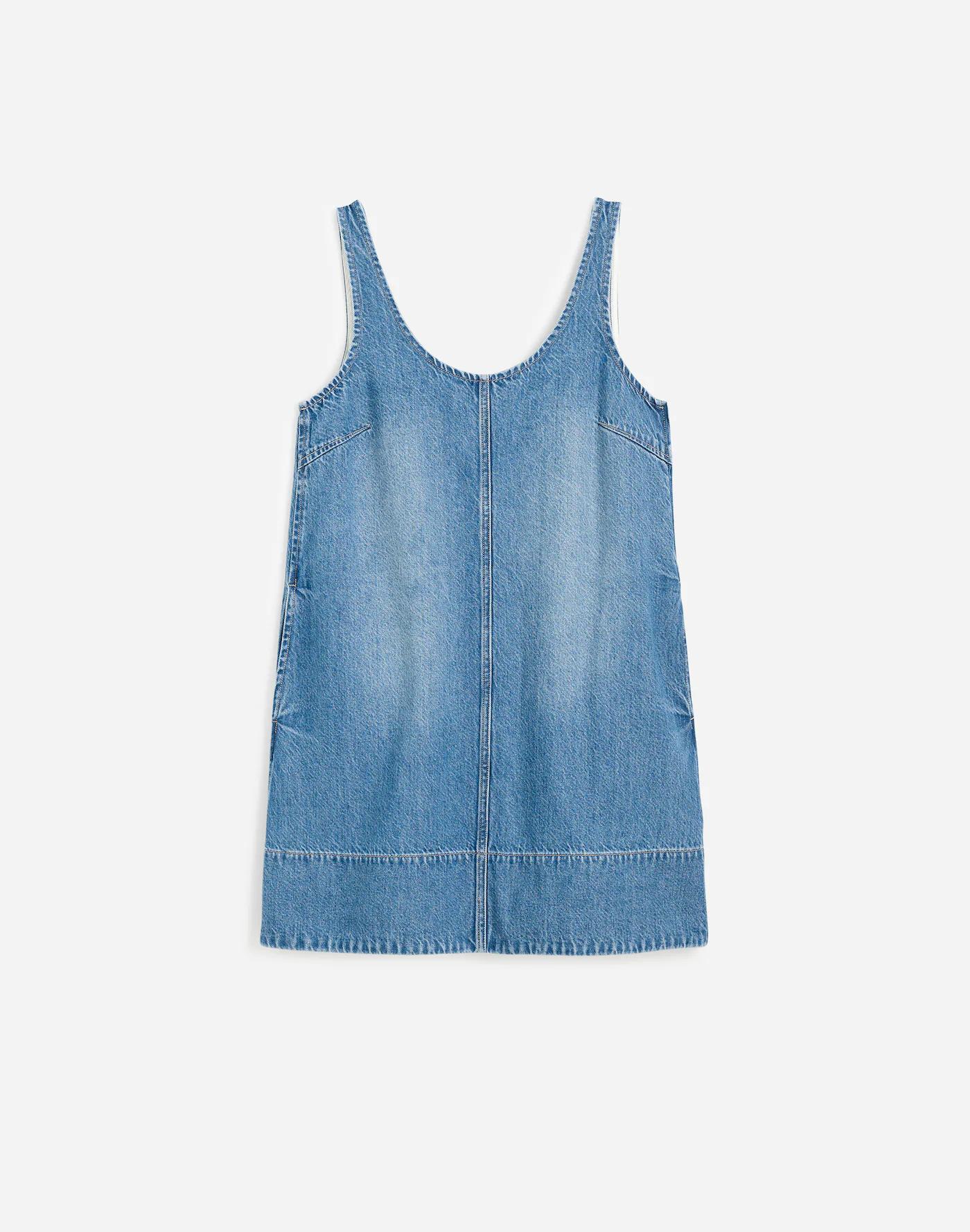 Denim Scoopneck Mini Dress Product Image