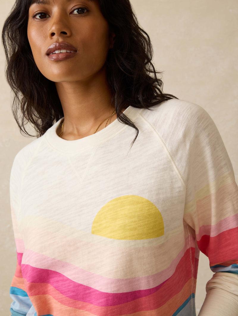 Sunwashed Slub Crewneck - Sun Spritz Soleil Female Product Image