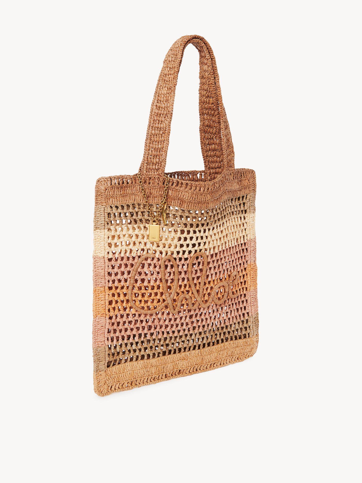 Summer Banana tote bag in raffia Product Image