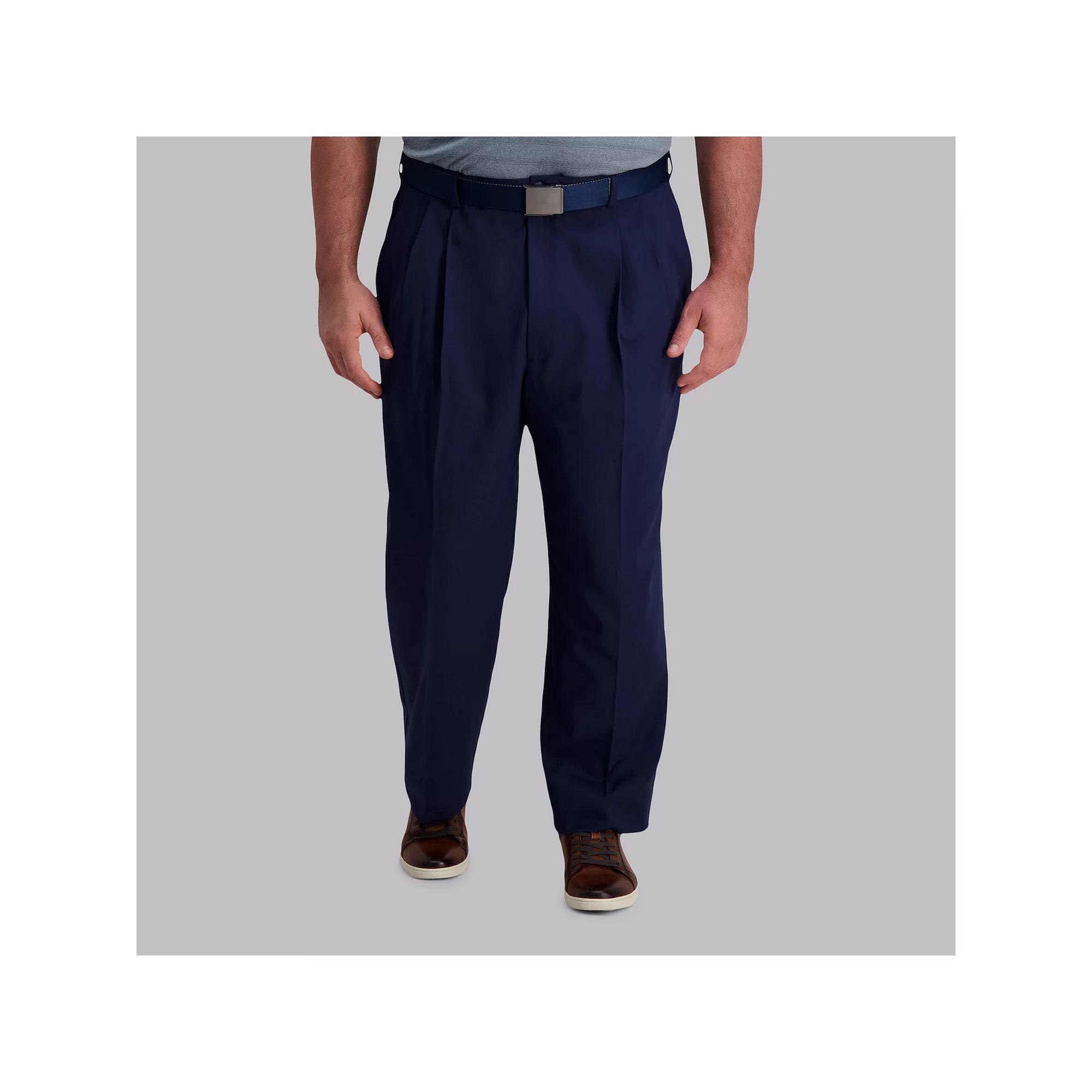 Big & Tall Haggar® Cool Right® Classic-Fit Pleated Performance Flex Pants, Men's,  Product Image