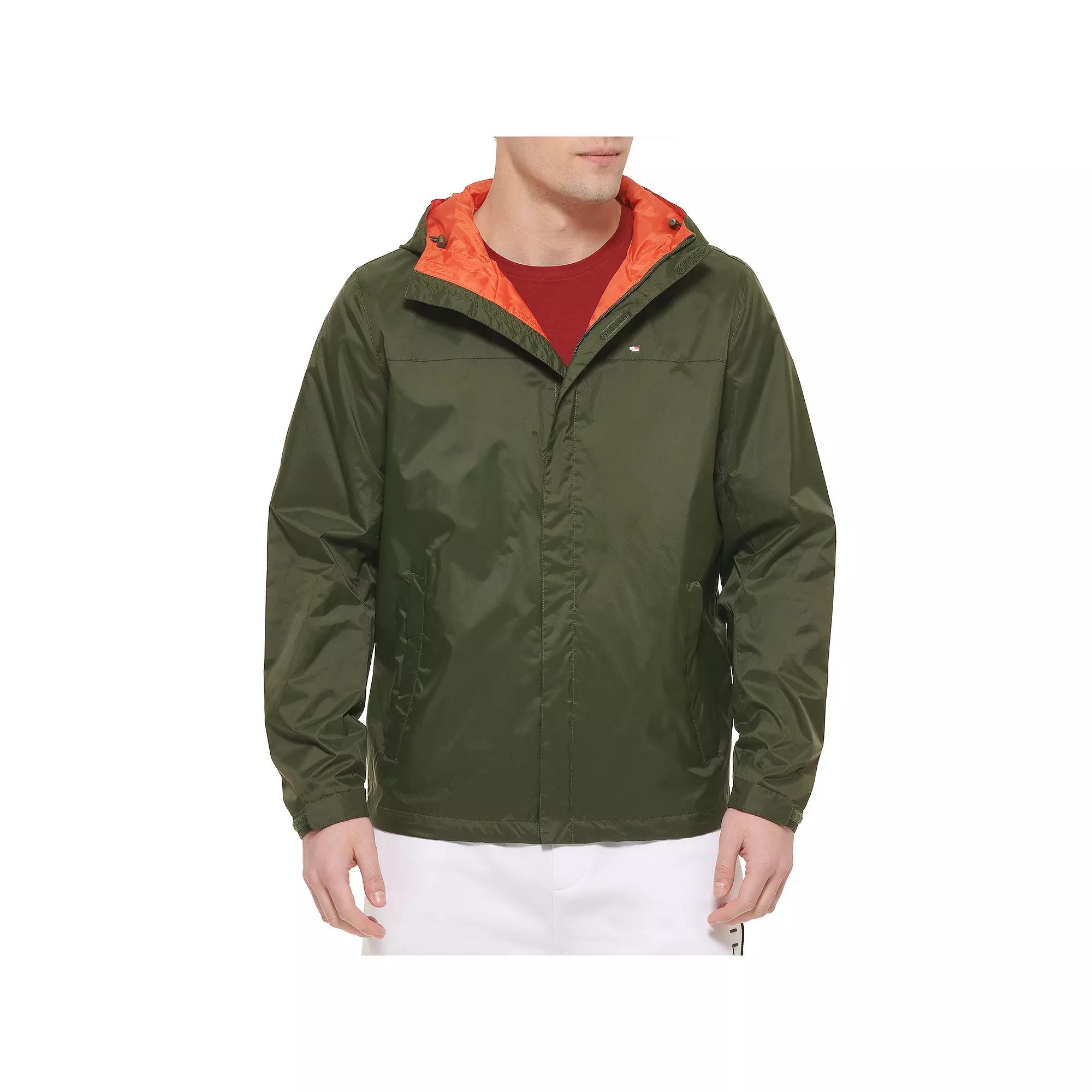 Big & Tall Tommy Hilfiger Hooded Rain Jacket, Men's,  Product Image