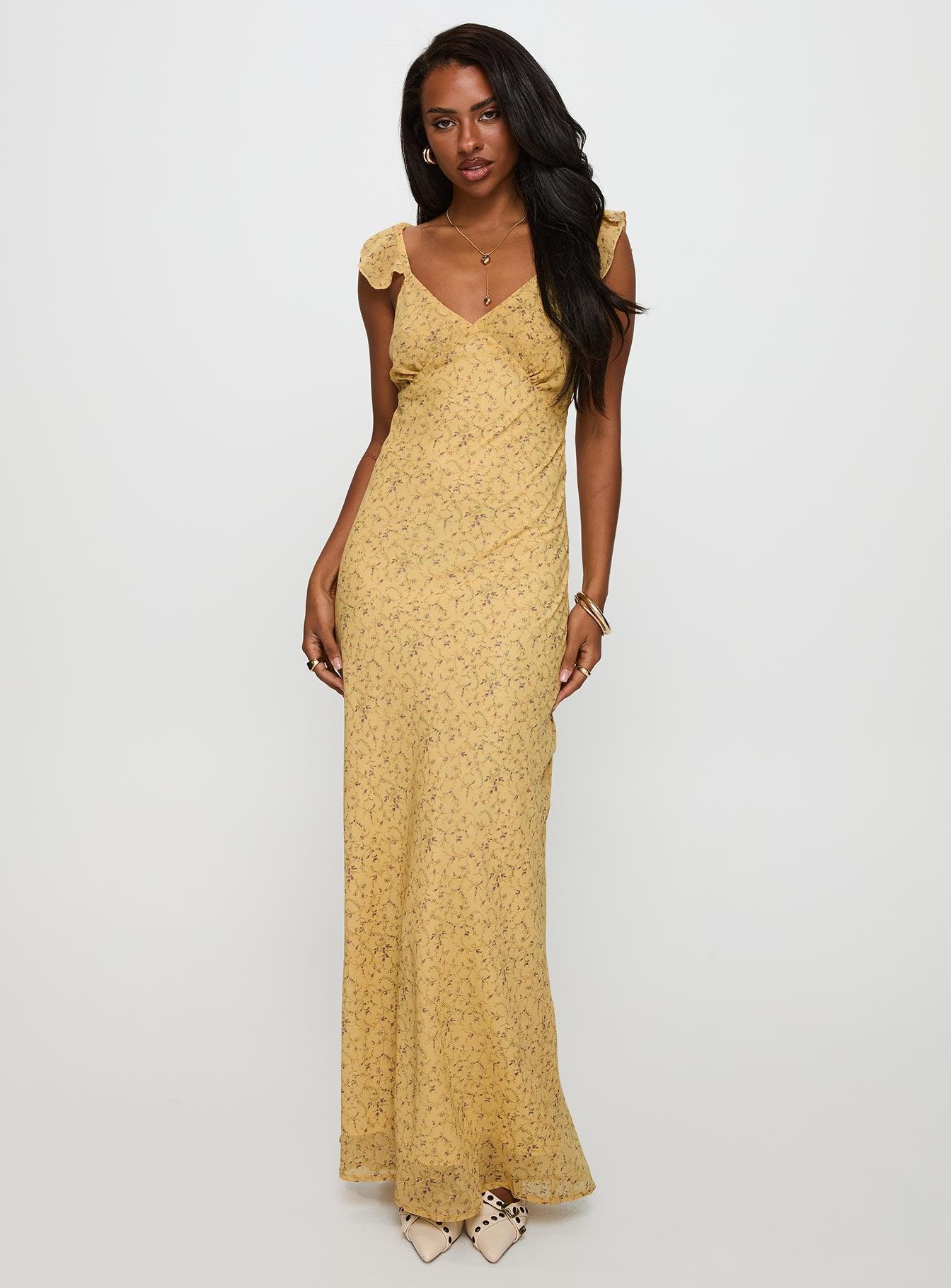 Dearlie Frill Maxi Dress Multi Product Image