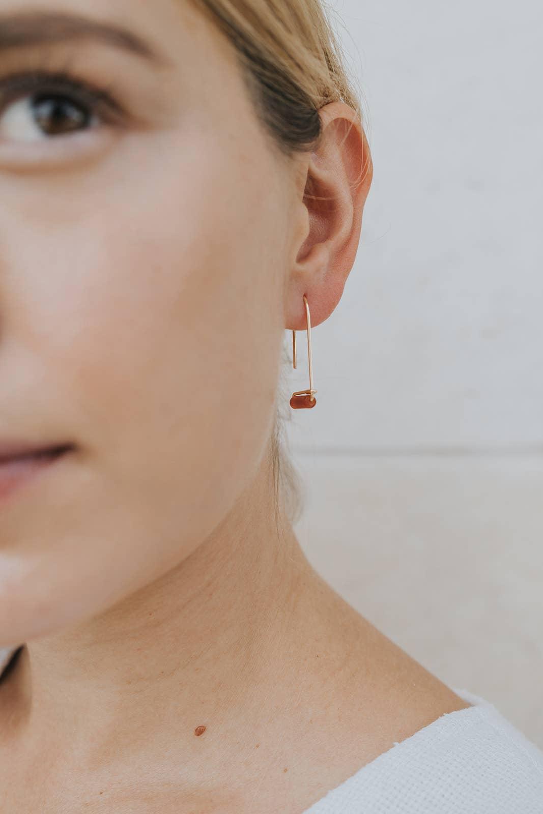 Carnelian Agate Drop Earring Product Image