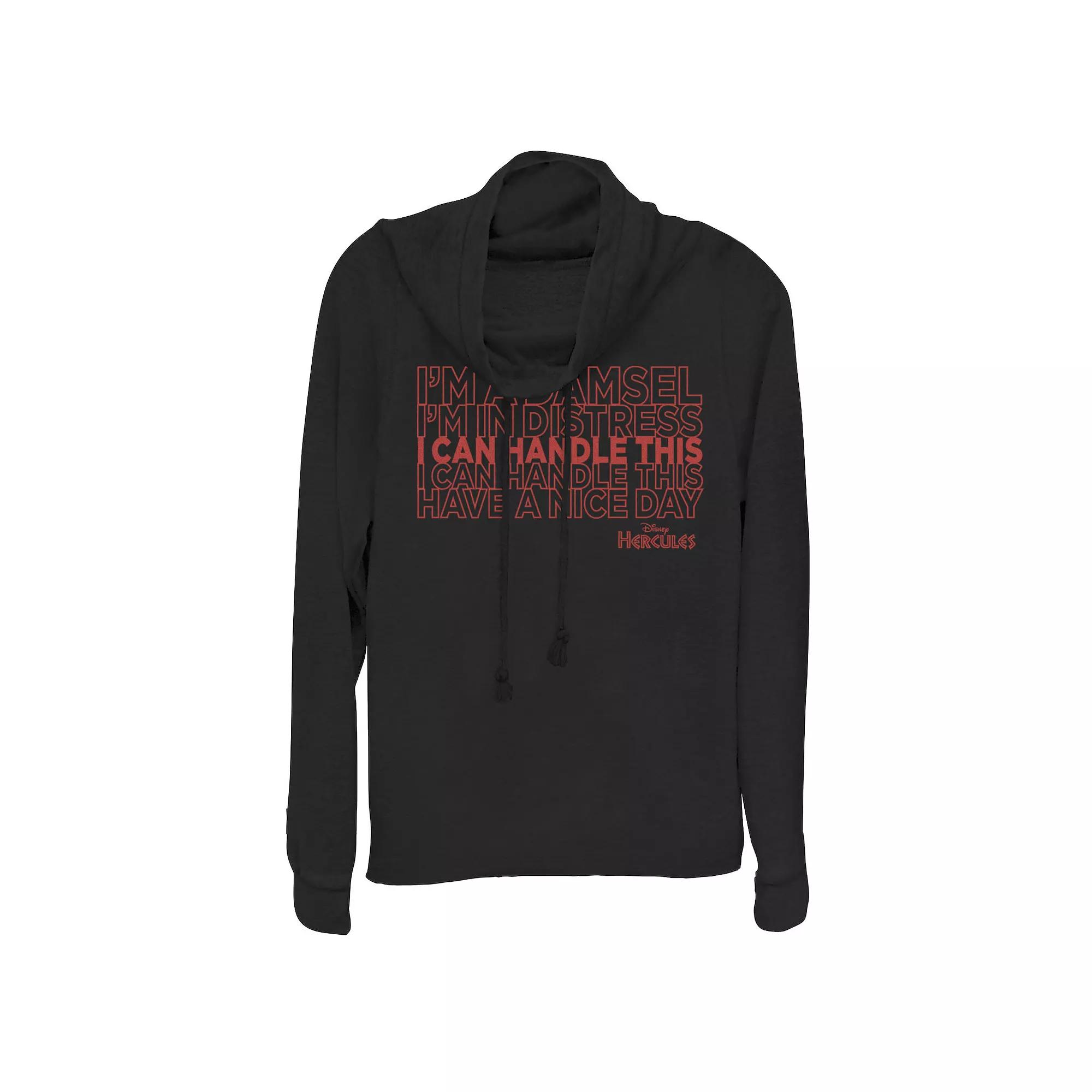 Juniors' Fender Classic Circled Logo Cowlneck Graphic Lightweight Long Sleeve, Girl's,  Product Image