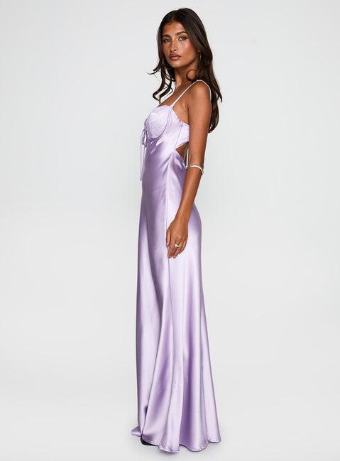 Fadyen Bias Cut Maxi Dress Lilac Product Image