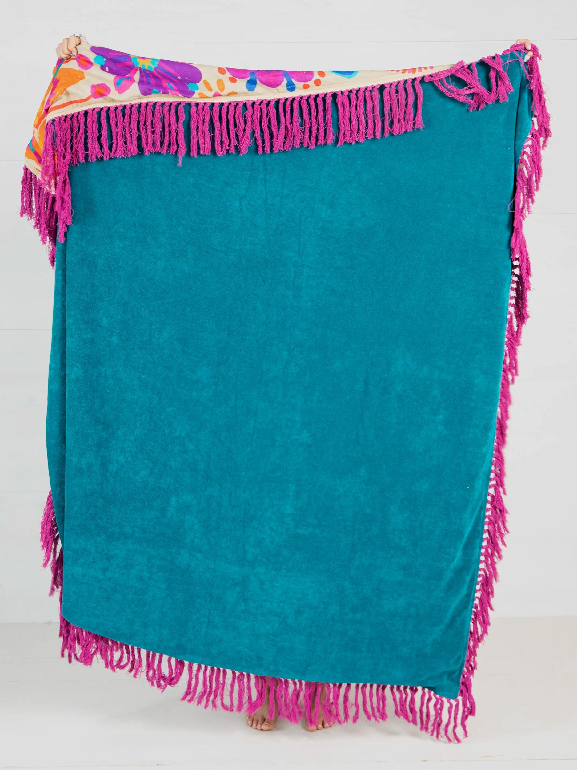 XL Shabana Beach Towel - Rainbow Cream Floral Product Image