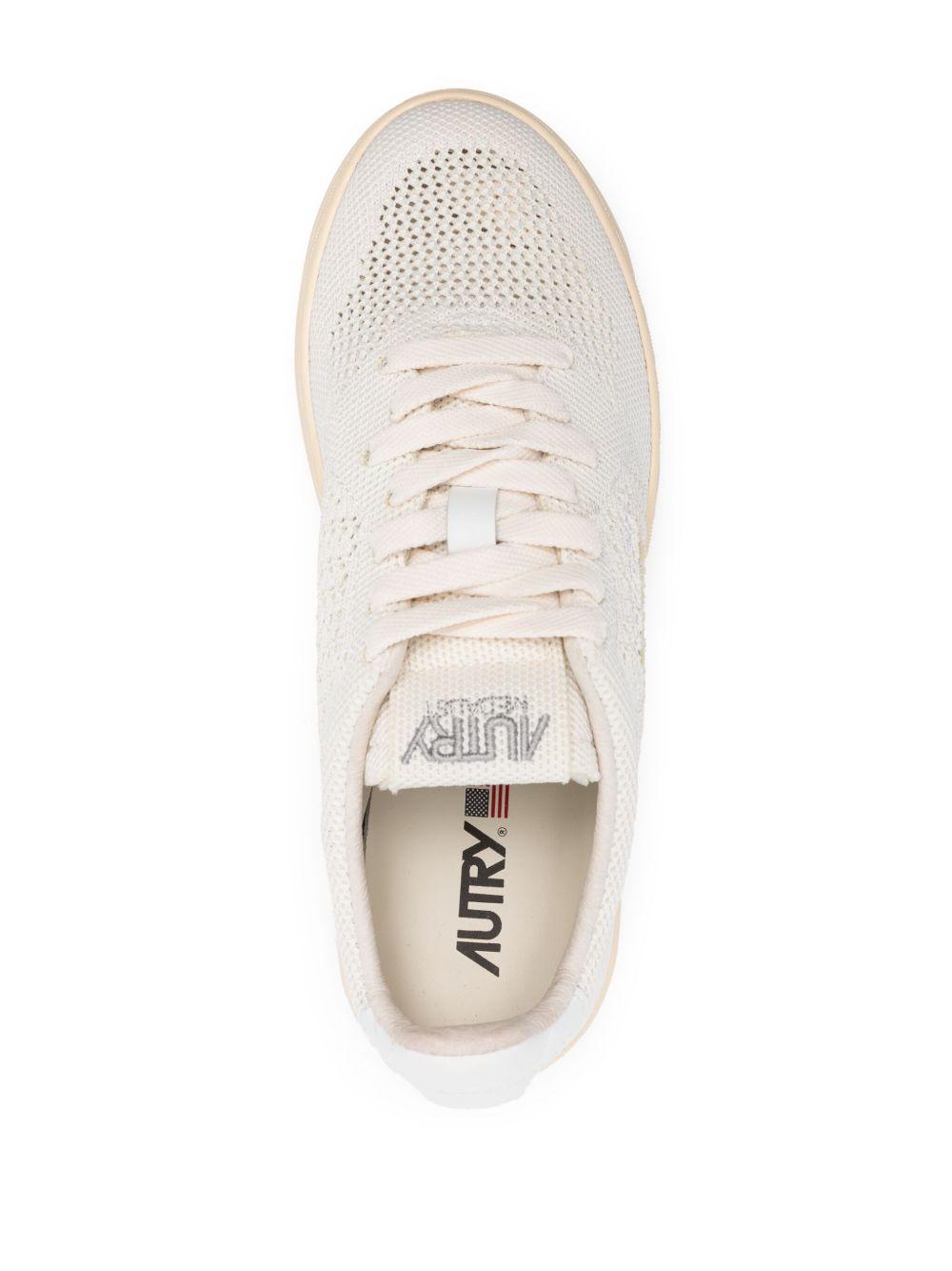 logo-patch open-knit sneakers Product Image