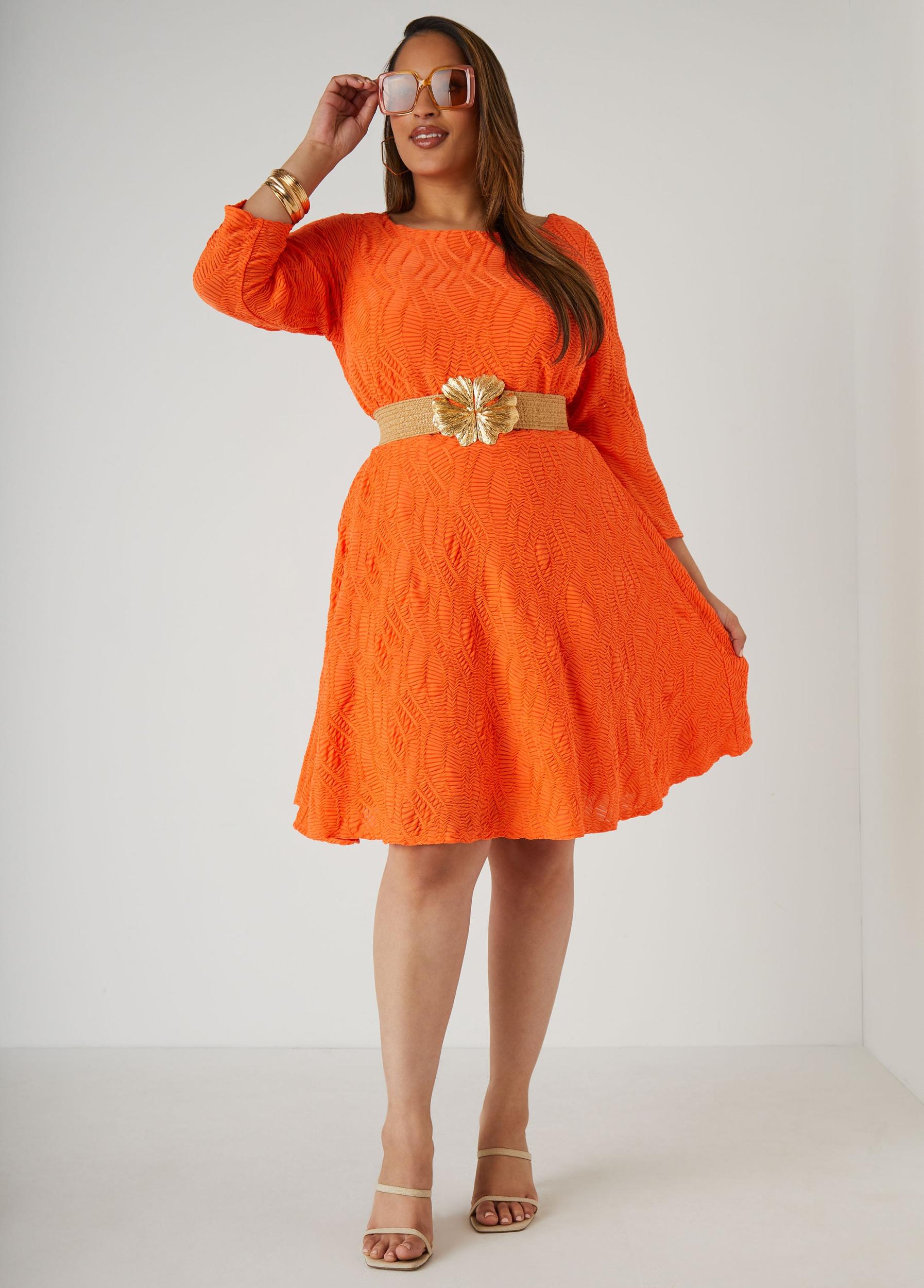 Textured Knit A Line Dress Product Image