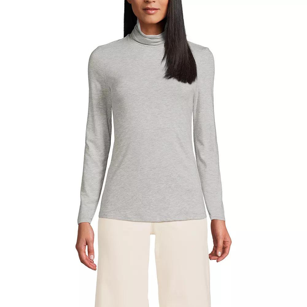 Women's Lands' End Lightweight Fitted Turtleneck,  Product Image